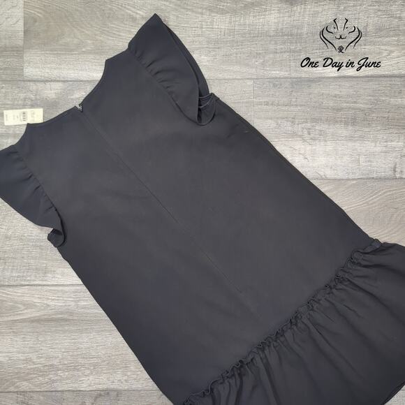 Loft Petite Ruffle Cap Sleeve Mini Dress Size SP - Picture 7 of 7